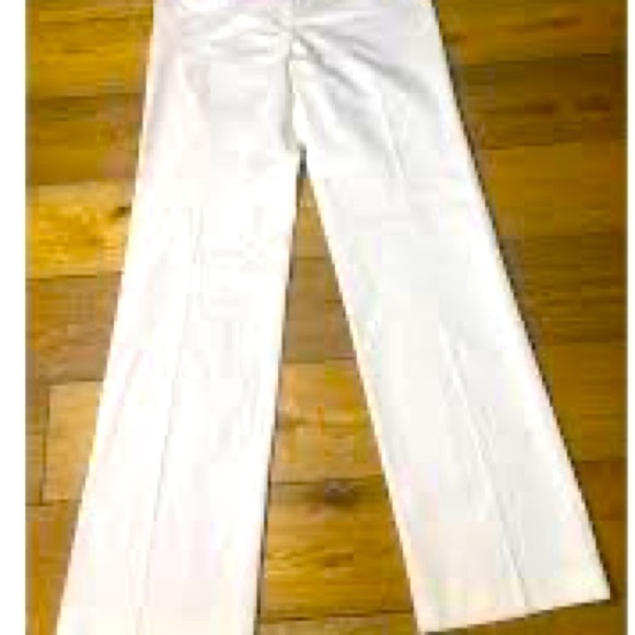Milly,Luxury Clothier, White Belled Pants Made From Rich Italian Fabric, EUC, 2 - Picture 2 of 10